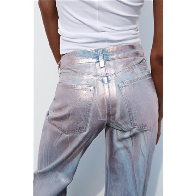 JEANS TRF FULL LENGTH FOIL TIRO MEDIO