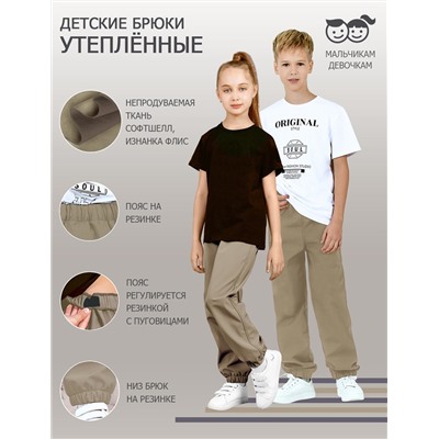 Брюки детские демисезонные KETMIN цв.Бежевый/Коричневый