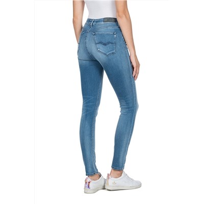 Vaquero skinny fit de tiro alto Luzien - Azul
