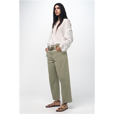 JEANS ZW COLLECTION BARREL CROPPED TIRO MEDIO