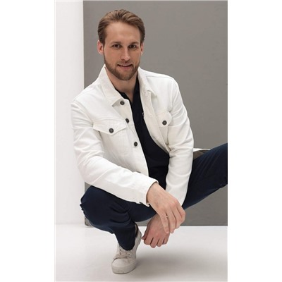 Куртка джинс F411-1257 white