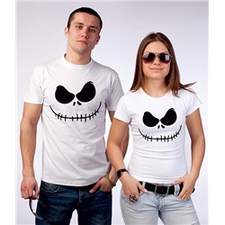 Парные футболки halloween "Black face"