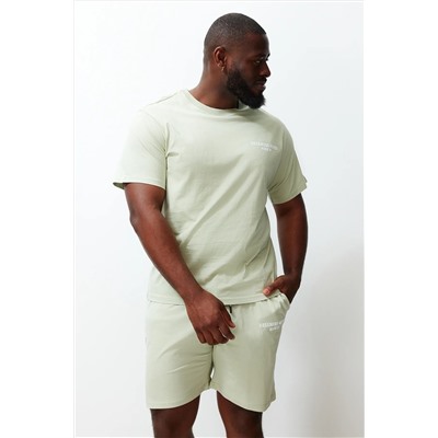 Mint Printing вязание крупномерные летние шорты Pajama Set TMNS24AI00002