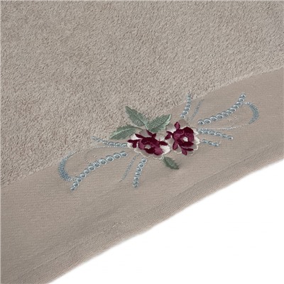 Полотенеце Карвен 50*90 6шт.махра с вышивкой  H 7000 ROSE (Акция)