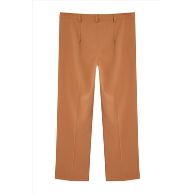 Brown Sewing Detred Straight/Flat Cut Thecing Bants TBBSS24AR00048