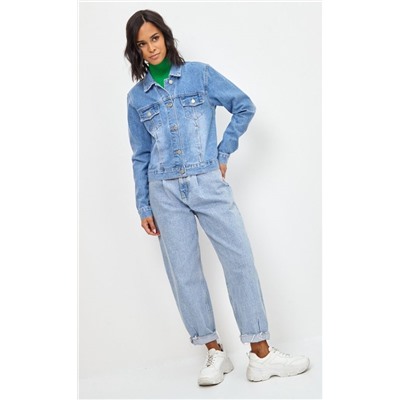 Куртка джинс F312-1237 middle blue