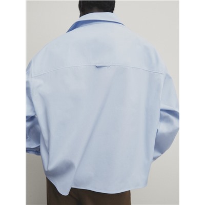 Camisa popelín algodón bolsillos