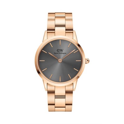 Reloj de cuarzo de acero y chapado en oro rosa Iconic Link