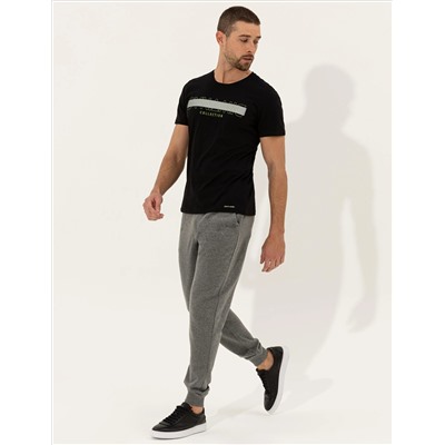 Black Slim Fit Print Print Cycling Bike T -For