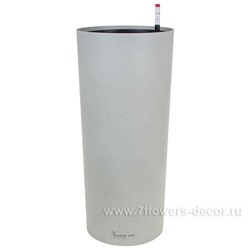Кашпо PLANTA VITA "Cylinder Stone grey" с автополивом (пластик), D23xH51 см
