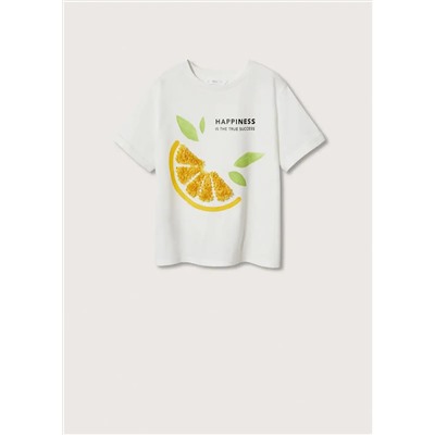 Camiseta algodón estampada -  Niña | MANGO OUTLET España
