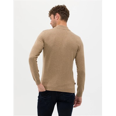 Camel Melanj Slim Fit Half Fisherman воротник Основной вязаный свитер