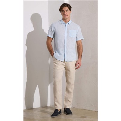 Брюки лен P411-0866 natural linen