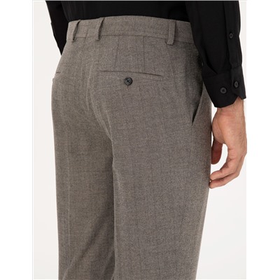 Серый бывший Тканевые штаны Slim Fit