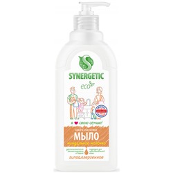 Жидкое мыло Synergetic (Синергетик) Миндальное молочко, дозатор, 500 мл