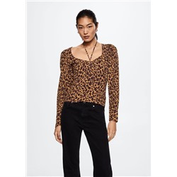 Blusa animal print -  Mujer | MANGO OUTLET España