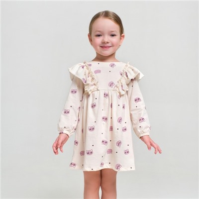 Платье детское KAFTAN Dream, размер 32 (110-116 см), бежевое
