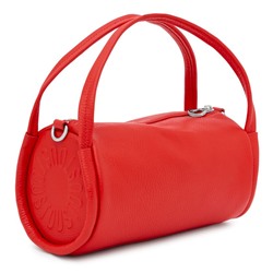 Bolso cilíndrico Miranda - cuero - rojo