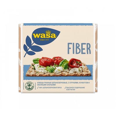 Нарушена упаковка!   Хлебцы WASA ржаные Fiber б/п 230г х 12 Германия 7300400482431