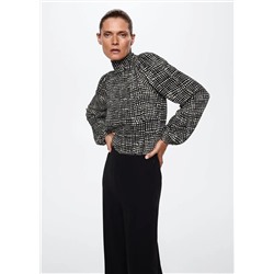 Blusa estampada textura -  Mujer | MANGO OUTLET España