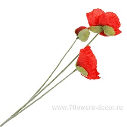Цветок искусственный "Мак", Н76 см