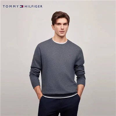 Классический мужской пуловер из хлопка и кашемира  ⚫️Tomm*y Hilfige*r  Экспорт
