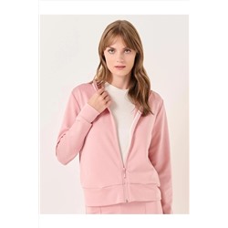 Вязаная куртка с длинным рукавом и водолазкой Dusty Rose 23WC010001