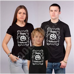 Футболки для семьи "Happy Halloween" орнамент