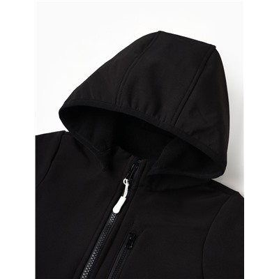 Комбинезон демисезонный для мальчиков MINAKU из Softshell на флисе, непромокаемый, чёрный, рост 128 см