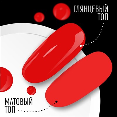 Гель лак для ногтей, однотонный, 3-х фазный, 8мл, LED/UV, цвет красный (130)