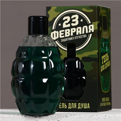 Гель для душа «С 23 Февраля!», 250 мл, аромат пряности, HARD LINE