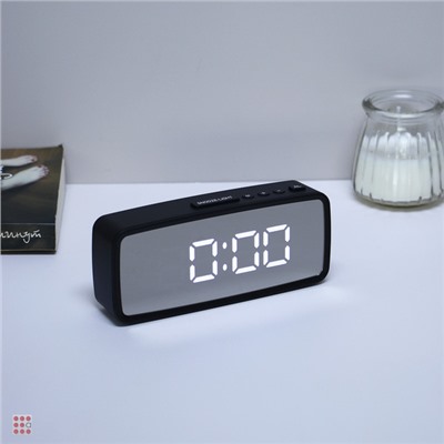 LADECOR CHRONO Будильник электронный, 14x5,7 см, USB/3xAAA, пластик, цвет черный, арт.2