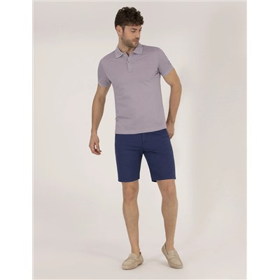 Lila Slim Fit Polo Yaka Mercerized T -For