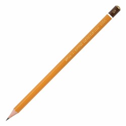 Карандаш чернографитный KOH-I-NOOR 1500, 1 шт., 5B, корпус желтый, заточенный, 150005B01170RU
