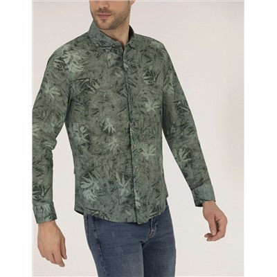 Haki Slim Fit рубашка с длинным рукавом