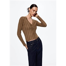 Cárdigan canalé botones -  Mujer | MANGO OUTLET España