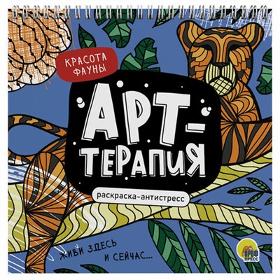 Раскраска-антистресс "АРТ-терапия", АССОРТИ, 215х215 мм, 48 стр., гребень, ПП