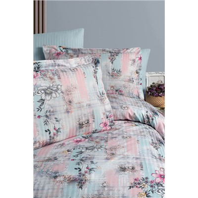 Постельное белье Карвен Stripe Satin с цветным принтом 1.5 спальное N249 -SB005(4пр.) (Акция)