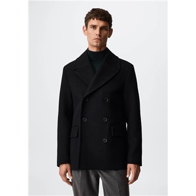 Abrigo lana reciclada -  Hombre | MANGO OUTLET España