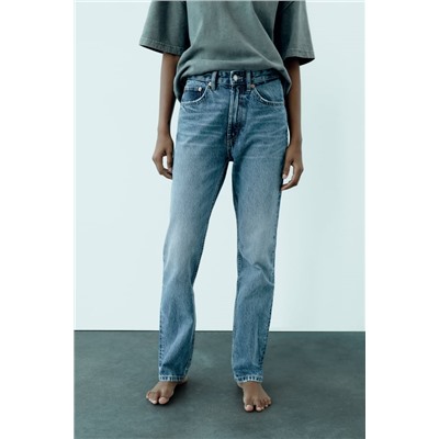 JEANS TRF RECTOS TIRO ALTO