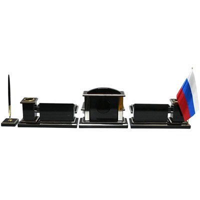 Настольный набор из обсидиана "Наполеон" 970*310*200мм