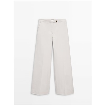 Pantalón ancho mezcla algodón