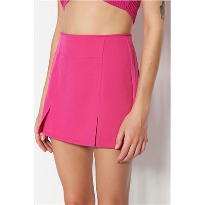 Fuchsia Double Slit Super Mini Woven Short юбка Twoss20SR0364