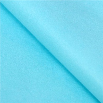 Бумага упаковочная тишью, бирюзовый, 50×66 см