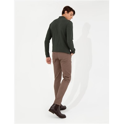 Brown Slim Fit Canvas Bloys