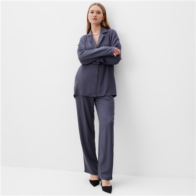 Костюм женский (рубашка, брюки) MINAKU:Casual Collection цвет графит, р-р 40