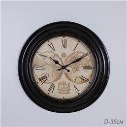 Часы настенные Карта мира 35 см / 8741T2 /уп 10/