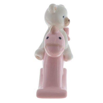 Фигурка декоративная "Мишка на лошадке", L8 W3,5 H8,5 см, 2в.