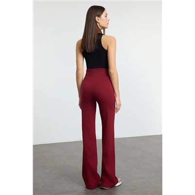 Bordeaux Wide Leg/испанская PACA High Taiste Interlok Гибкие вязаные штаны Twoaw25pl00006