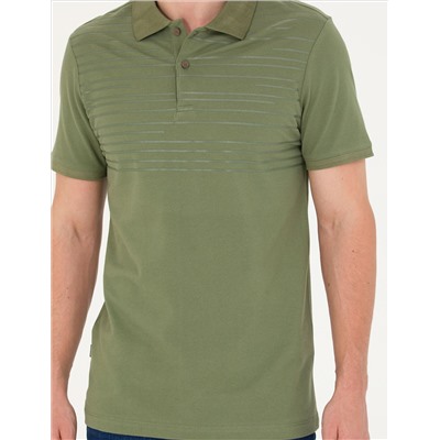 Хаки Slim Fit Polo Yaka T -Fork